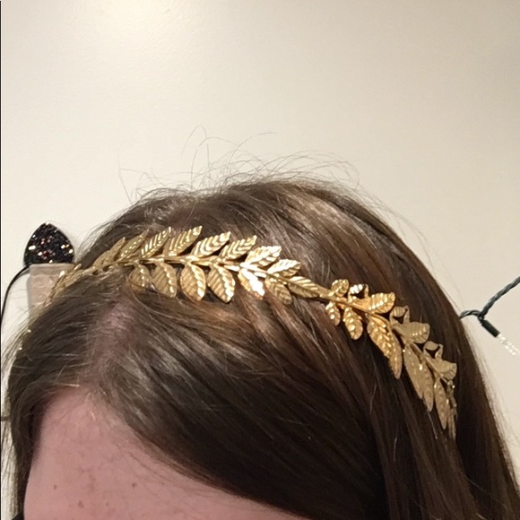 Gold Leaves Metal Headband - Picture 1 of 3